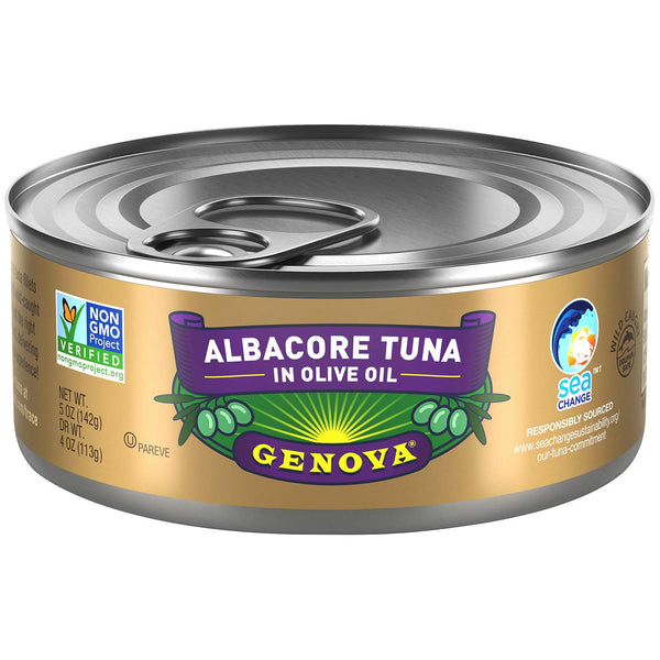 can of albacore tuna in olive oil