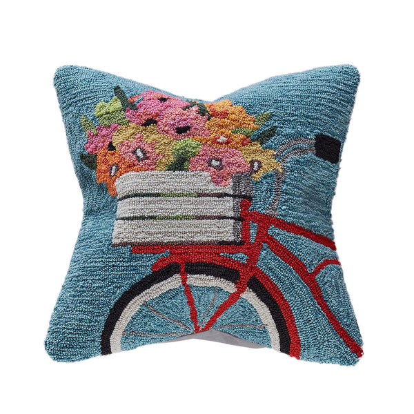 Liora Manne Frontporch Bike Ride Indoor/Outdoor Pillow