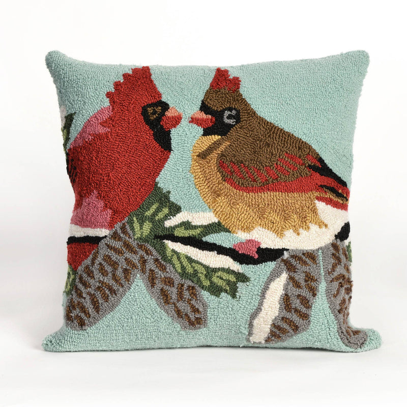 Liora Manne Frontporch Cardinals Indoor/Outdoor Pillow